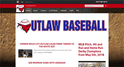 Desktop Screenshot of outlawsbaseballclub.com