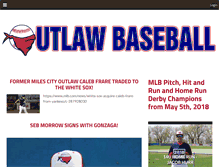 Tablet Screenshot of outlawsbaseballclub.com